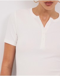 Calli - Garret Rib Henley Tee