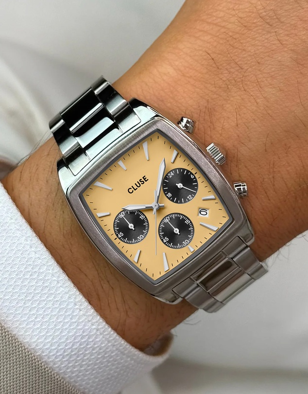 Cluse - Quartaut Chrono Yellow/Silver Link