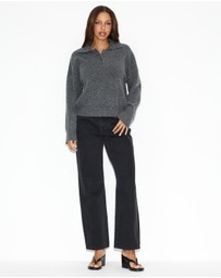 Dazie - Paris Weekend Knit Polo Jumper