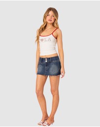 EDIKTED - Kate Denim Micro Skort