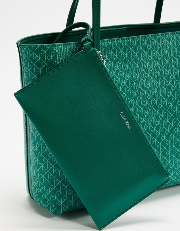 Calvin Klein - Emblem All Over Print Small Tote Bag
