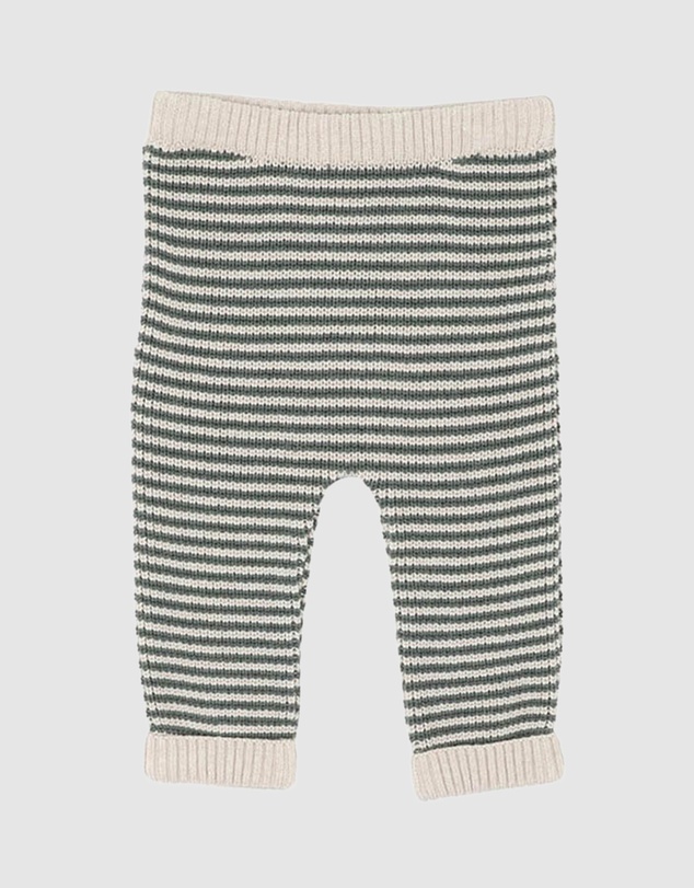 Bebe by Minihaha - Otto Stripe Organic Knitted Leggings - Babies