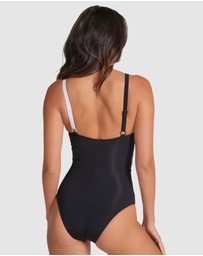 Leonisa - Recycled Nylon Shaping One-Piece Swimsuit with Mesh
