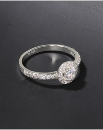 Elli Jewelry - Ring Engagement Ring Classic with Zirconia crystals in 925 sterling silver