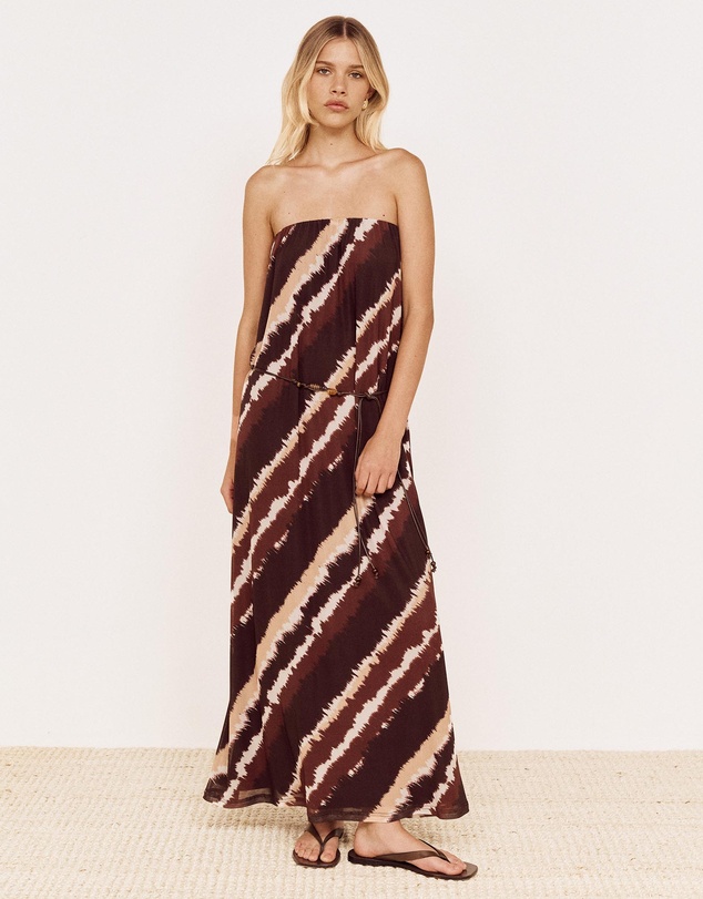 MINKPINK - Greta Mesh Strapless Midi Dress