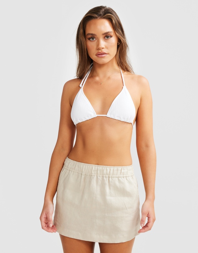 Vacay Swimwear - Sand Linen Skirt