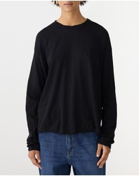 Bassike - Slouch Superfine Long Sleeve T-Shirt