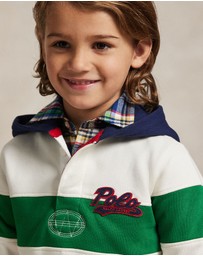 Polo Ralph Lauren - Logo Fleece Rugby Hoodie - ICONIC EXLCUSIVE - Babies-Kids