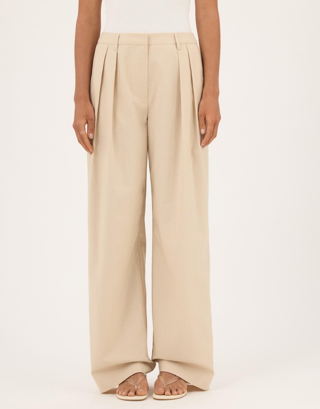 Atmos&Here - Pia Linen Blend Wide Leg Pants