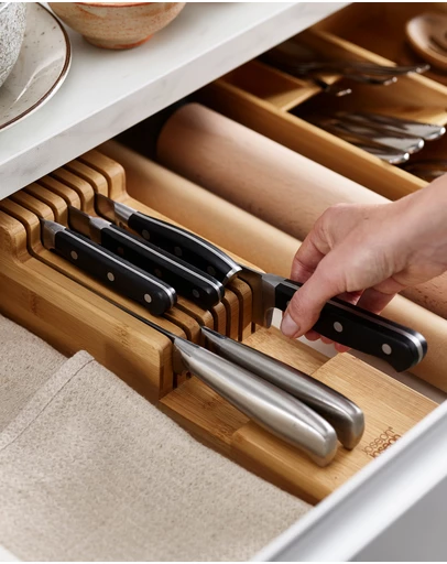Joseph Joseph - DrawerStore™ Bamboo Compact 2-tier Knives Organiser