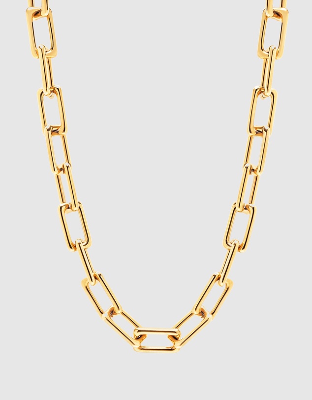 Nialaya Jewellery - Women's Gold Paperclip Chain