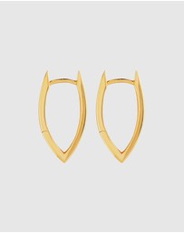 Najo - Swan Yellow Gold Huggie Earrings