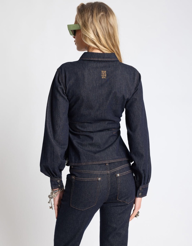 ONE TEASPOON - Josie Fitted Denim Shirt - Raw Indigo