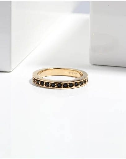 Elli Jewelry - Memoire Band Ring in Gold-Plated 925 Silver