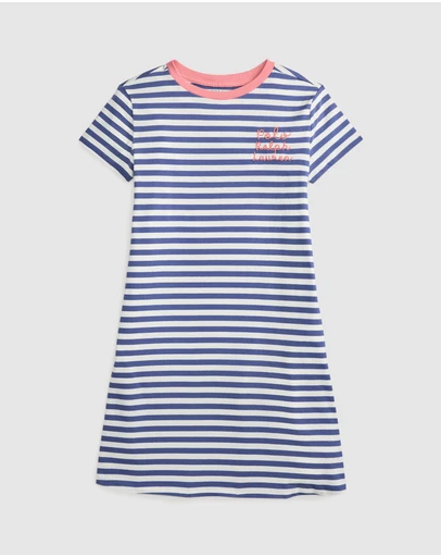 Polo Ralph Lauren - Striped Logo Cotton Jersey Dress - ICONIC EXCLUSIVE - Teens