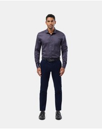 Brooksfield - Geo Floral Print Slim Fit Dress Shirt