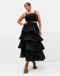City Chic - Plus size Bianka Crop Top - black