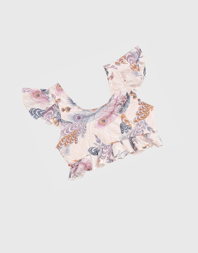Aqua Blu Kids - Plumeria Frill Bikini Set - Kids