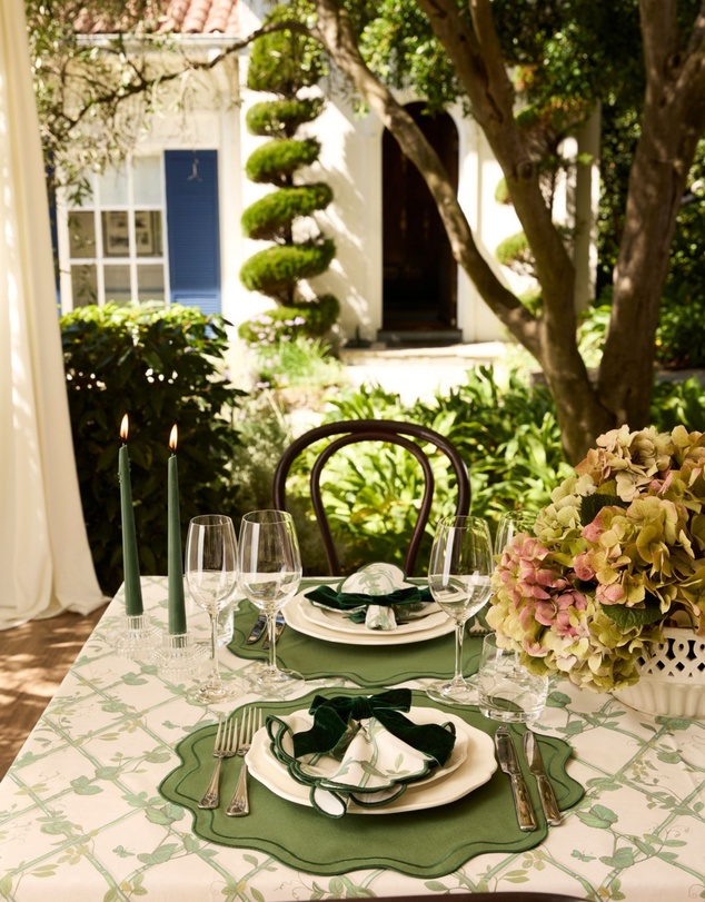 Tablescaped - MHI Petite Ivy Collection Tablecloth