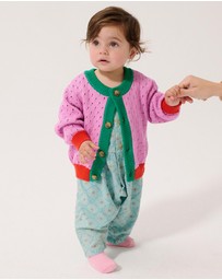 Bobo Choses - Colour Block Open Work Cardigan - Babies