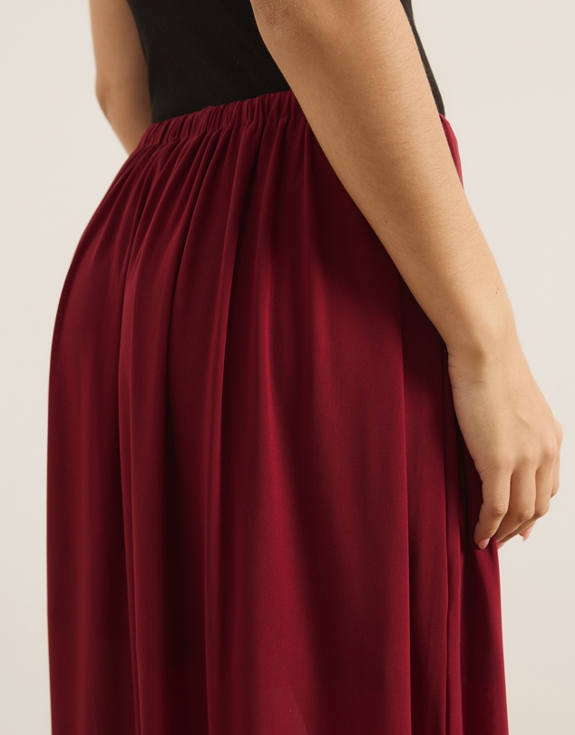 Atmos&Here - Bree Mesh Maxi Skirt With Side Split