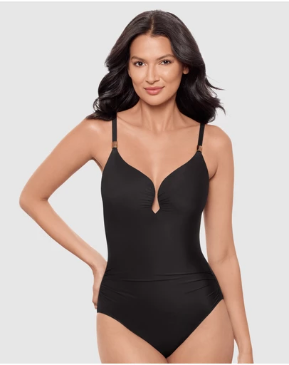 Miraclesuit Swimwear  - Razzle Dazzle Antheia Plunge Underwired Shaping Swimsuit