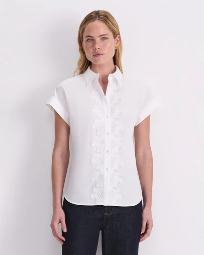Sportscraft - Zelda Lace Trim Shirt