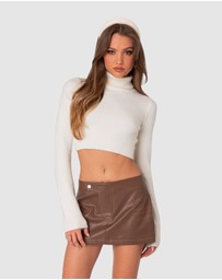 EDIKTED - Back Cut Out Turtle Neck Sweater