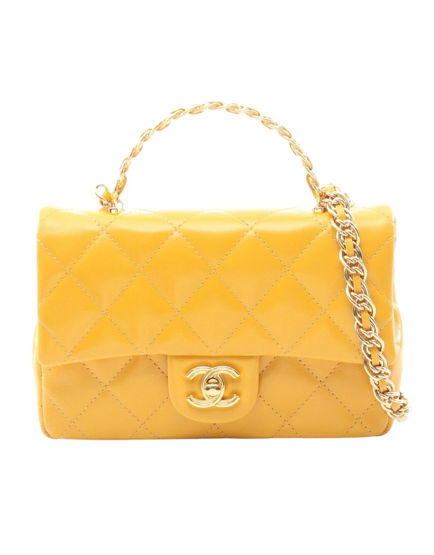 Pre-Loved by Azura Reborn - Pre-Loved CC Quilted Lambskin Top Handle Flap
