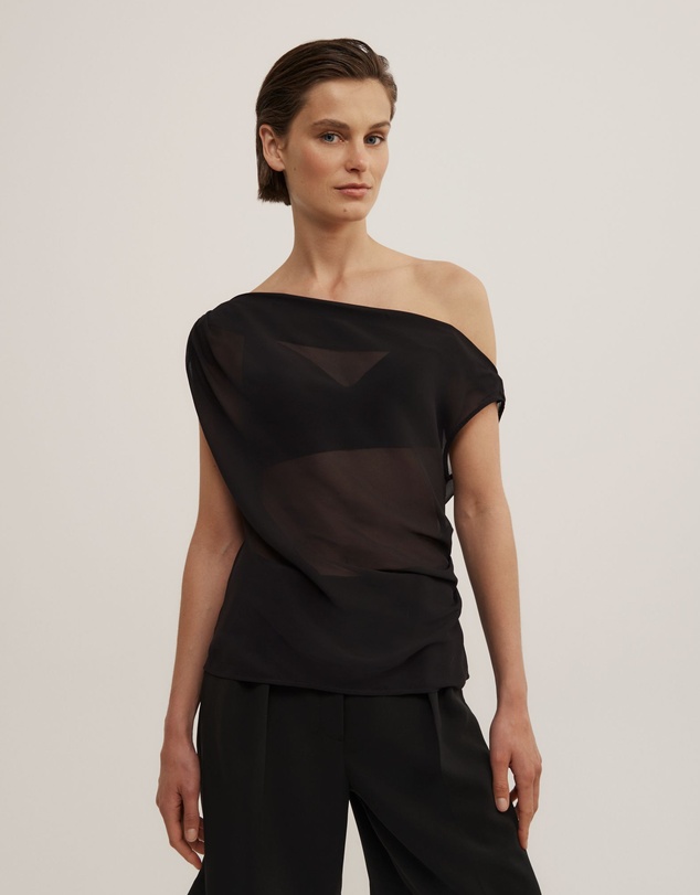 Witchery - Sheer Drape Asymmetric Top