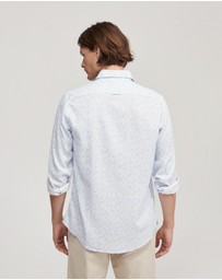 Oxford - Holloway Linen Blend Printed Shirt
