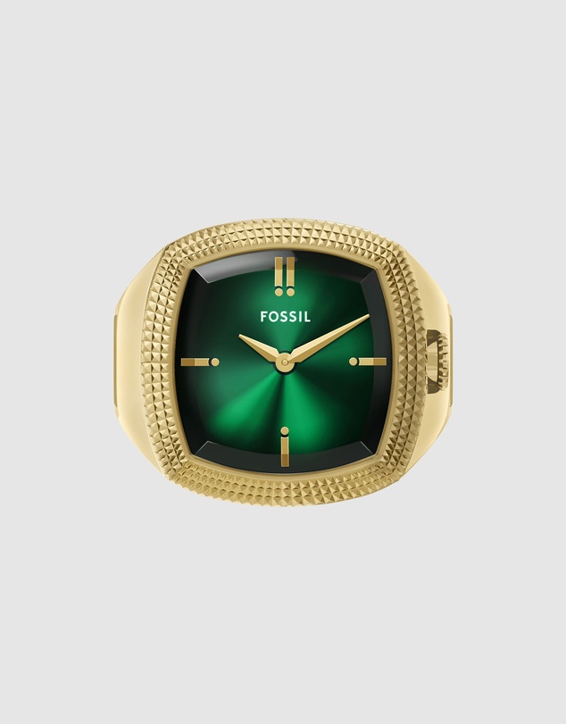 Fossil - Machine Luxe Watch Ring Gold Tone Analogue Watch