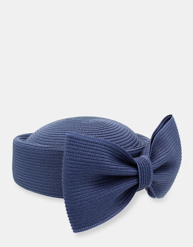 Morgan & Taylor - Tara Racewear Pillbox Hat in Navy Blue