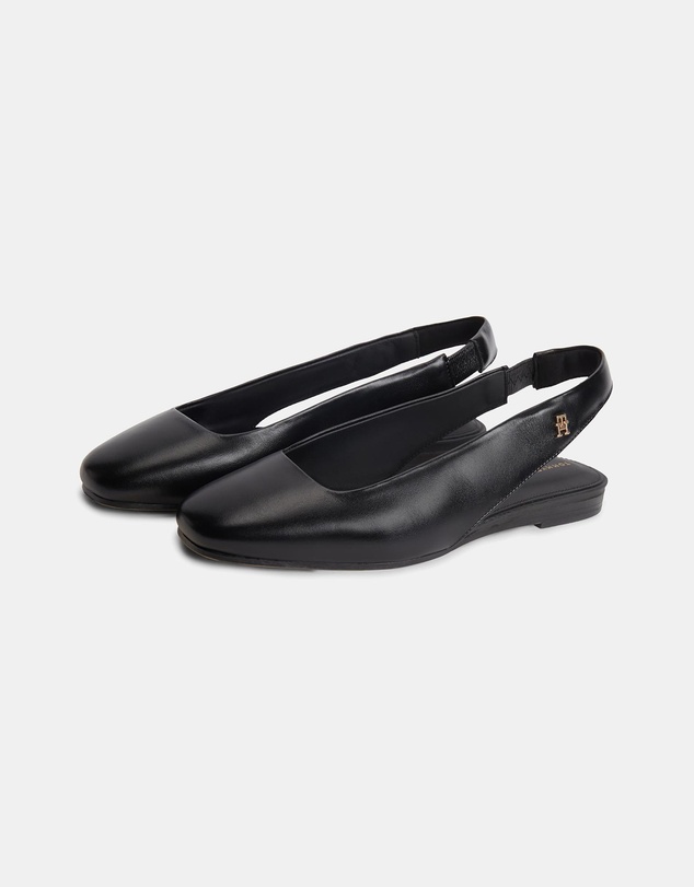 Tommy Hilfiger - Lana Leather Sling Back Ballerina Flats - Women's