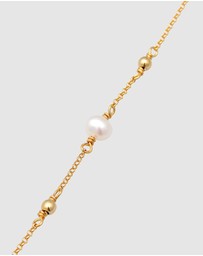 Elli Jewelry - Bracelet Classic Balls with Freshwater Cultured Pearls in 925 sterling silver gold plated