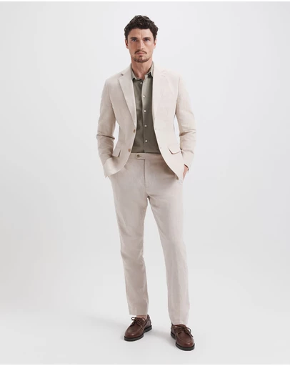 SABA - Elias Linen Cotton Regular Side Adjuster Pant