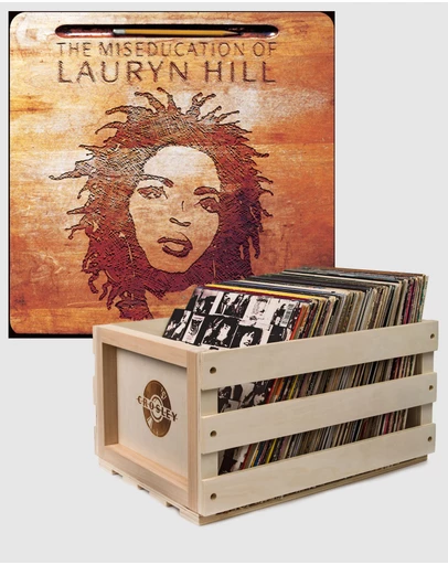 Sony Music - Crosley Record Storage Crate Lauryn Hill The Miseducation Of Lauryn Hill Vinyl Album Bundle