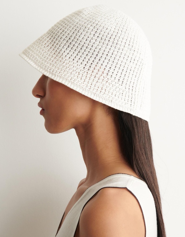 COS - Pointelle-Knit Bucket Hat