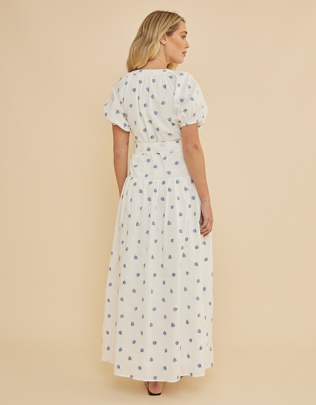Amelius - Bea Embroidery Sleeved Maxi Dress