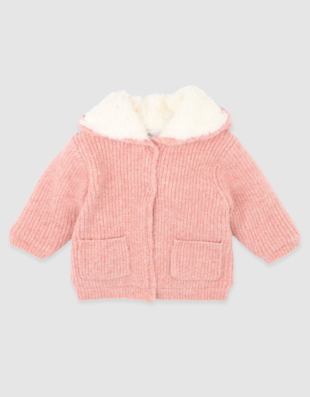 Bebe by Minihaha - Pink Marl Knitted Hoodie