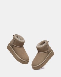 EVERAU - Australian Shepherd Ugg Rommie Platform Cow Suede Upper UGG Boots