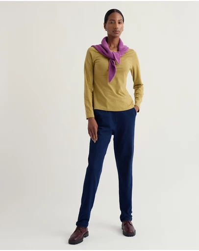 Seasalt - Seasalt Cornwall Green Easel Long Sleeve Top Jersey