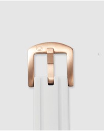 Maxum - Liberty Band - White Silicone with Rose Gold Tone Buckle