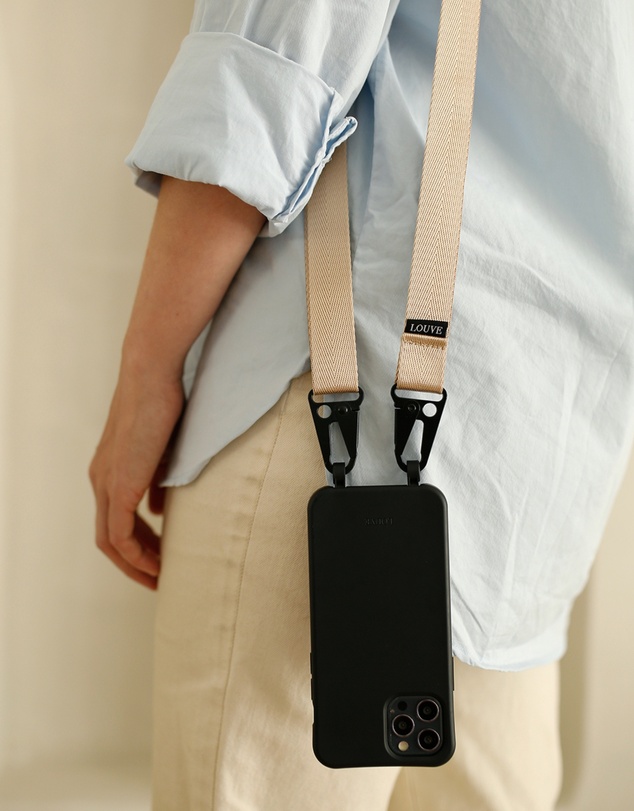 LOUVE COLLECTION - Le Café Noir Phone Case + Latte Love Lanyard
