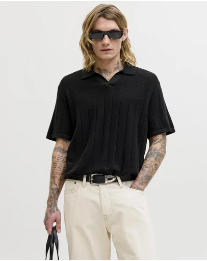 Jack & Jones - JJEBradley Knit Split Neck SS