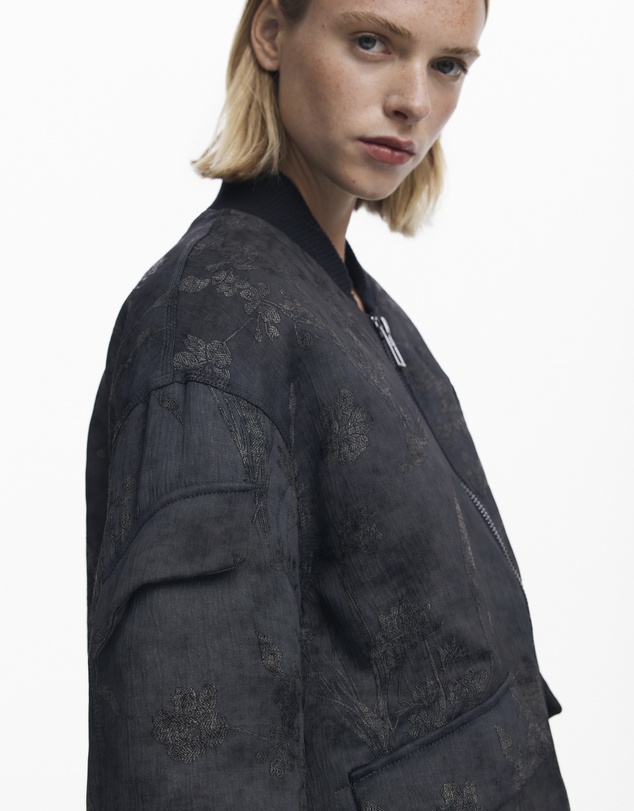 Desigual - Embroidered bomber jacket