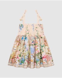 Camilla - Shirred Dress With Tie Shoulder - Babies