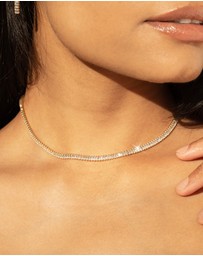 Mestige - Era Radiant Tennis Necklace - 18K Gold Plated
