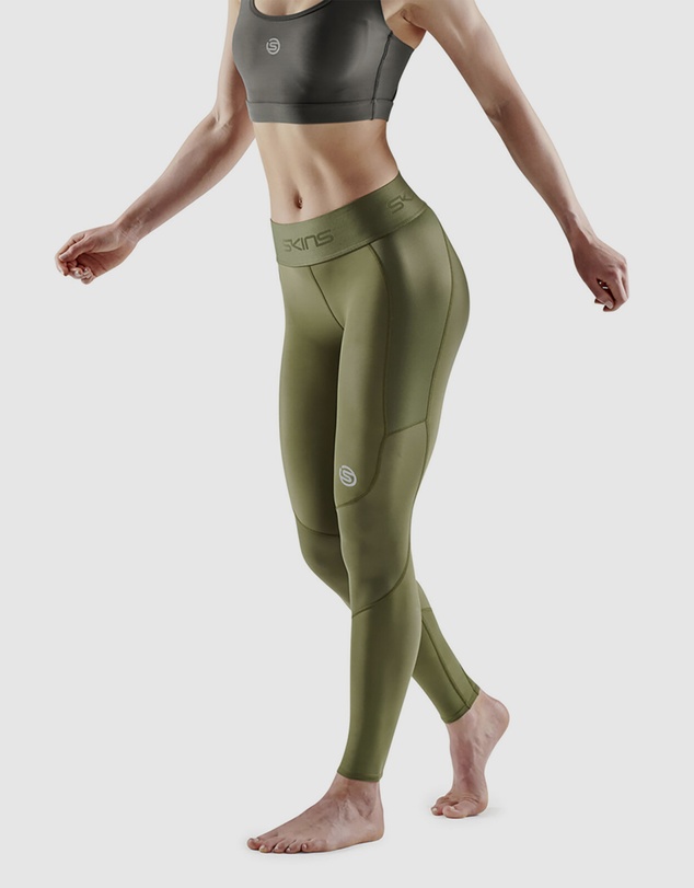 SKINS - SKINS Compression Women's Series-3 Active Long Tight Khaki