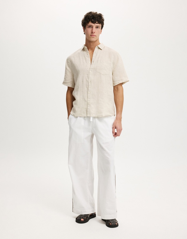 Cotton On - Relaxed Linen Short Sleeve Shirt